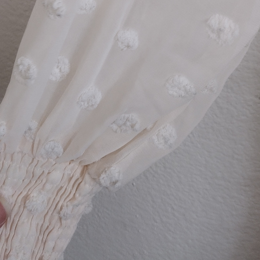Lulu's Lust Or Love Elegant Cream Lace Embroidered Dress Size Large - Picture 10 of 16